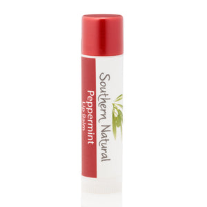 A stick of Peppermint Natural Lip Balm from Southern Natural