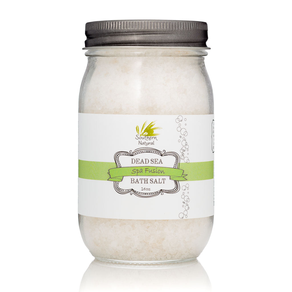 A picture of a carton of Spa Fusion Therapy Dead Sea Bath Salt, sold by Southern Natural